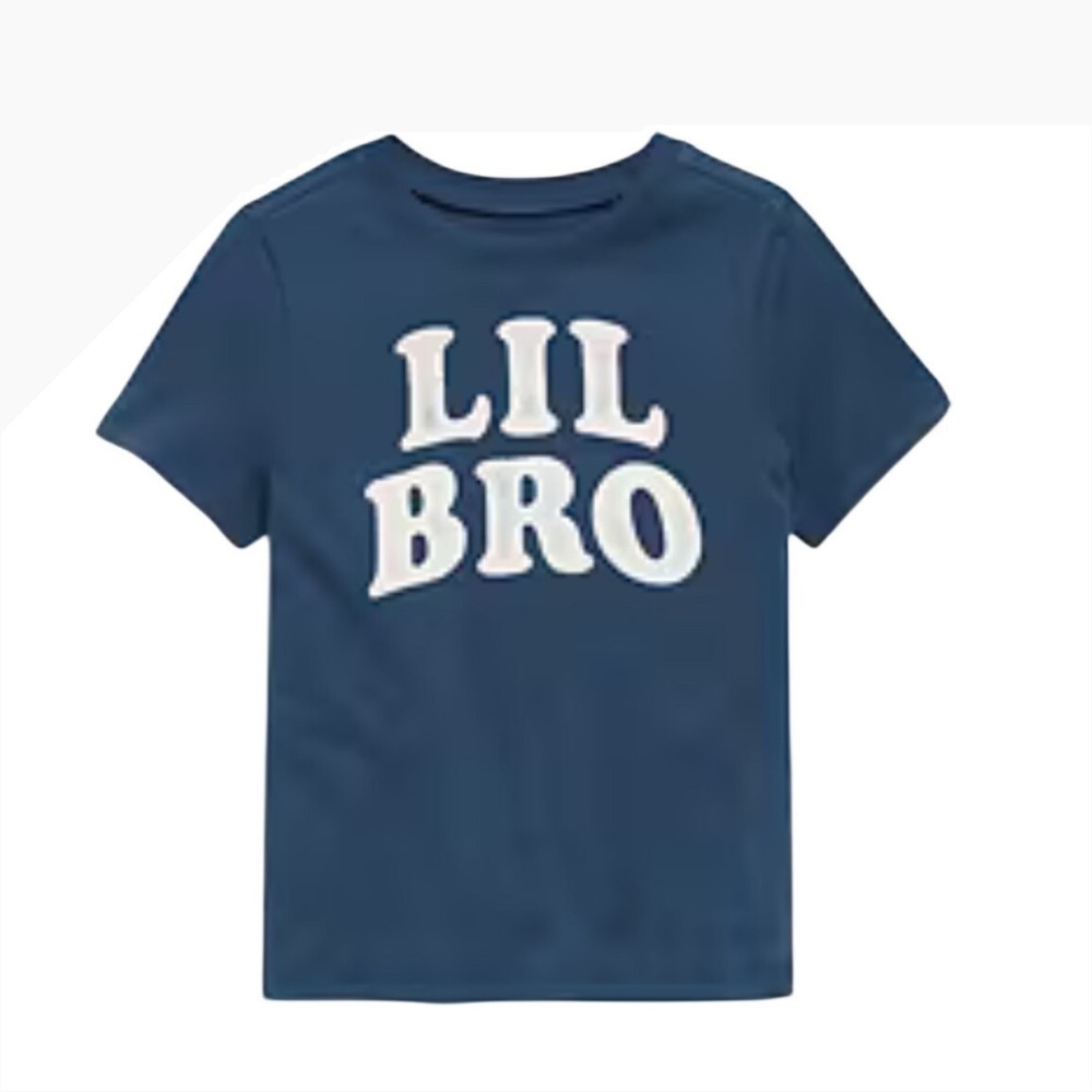 Old Navy Kids Navy Blue Lil Bro‎ Graphic Short Sleeve T-Shirt 5T NWT